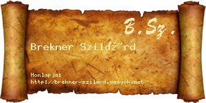 Brekner Szilárd névjegykártya